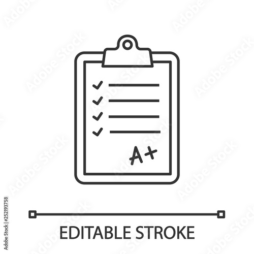 Language test linear icon