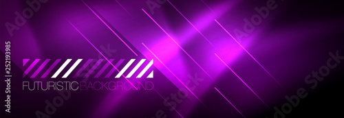 Shiny glowing lights neon color design background