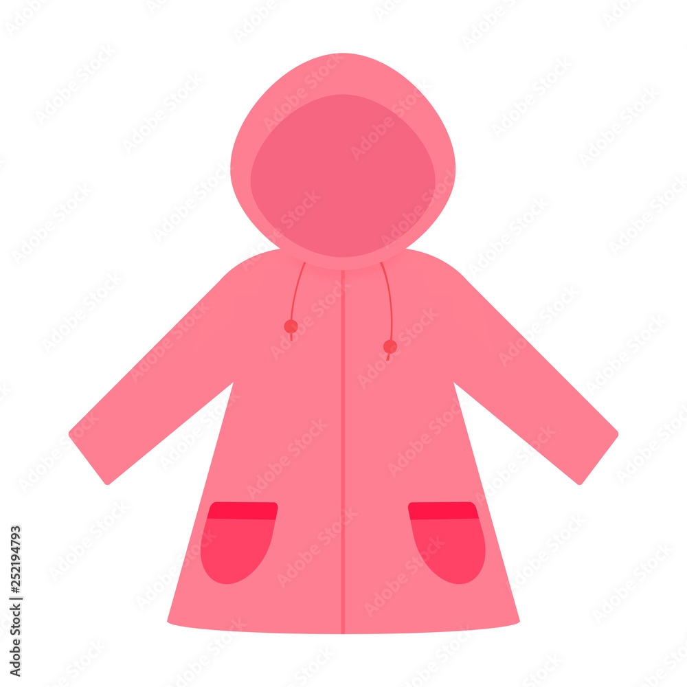 ピンクのレインコート Stock イラスト Adobe Stock