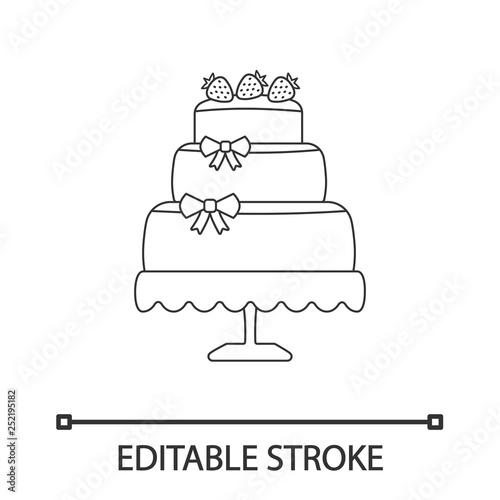 Wedding cake linear icon