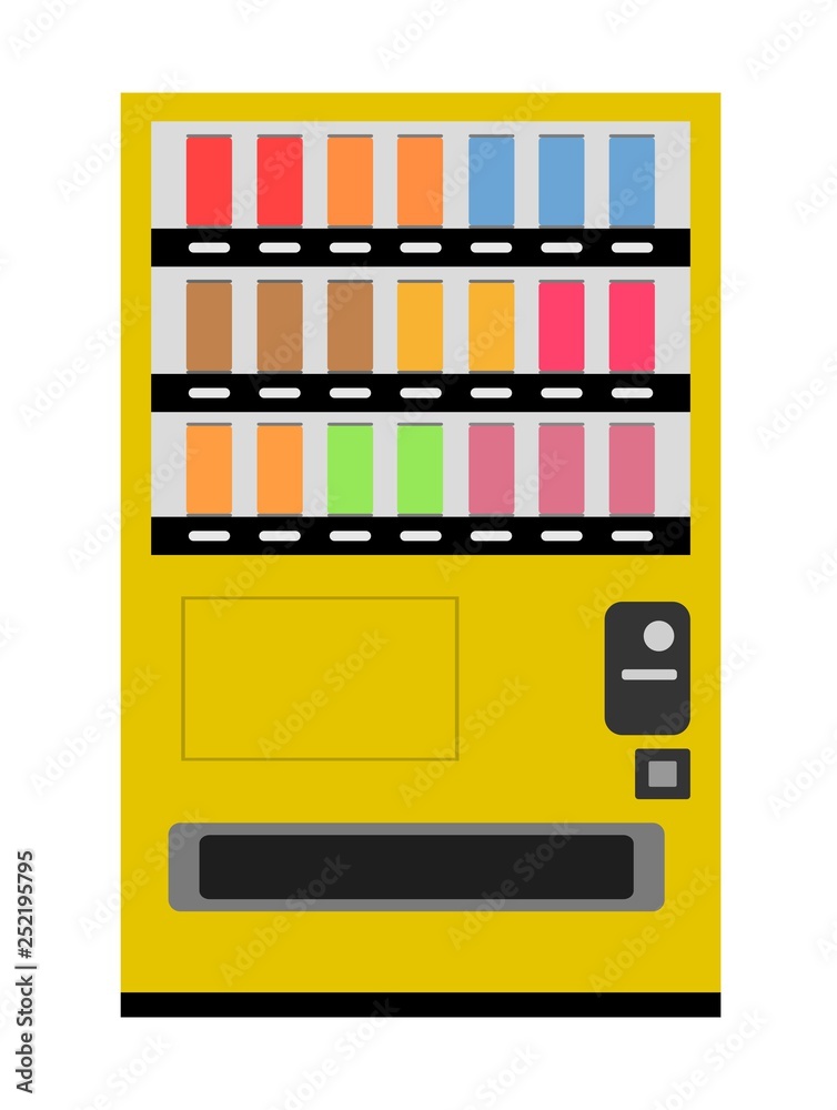 黄色い自動販売機 Stock イラスト Adobe Stock