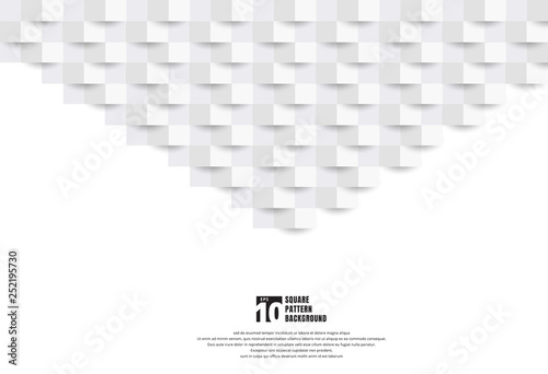 Abstract 3D white paper art...