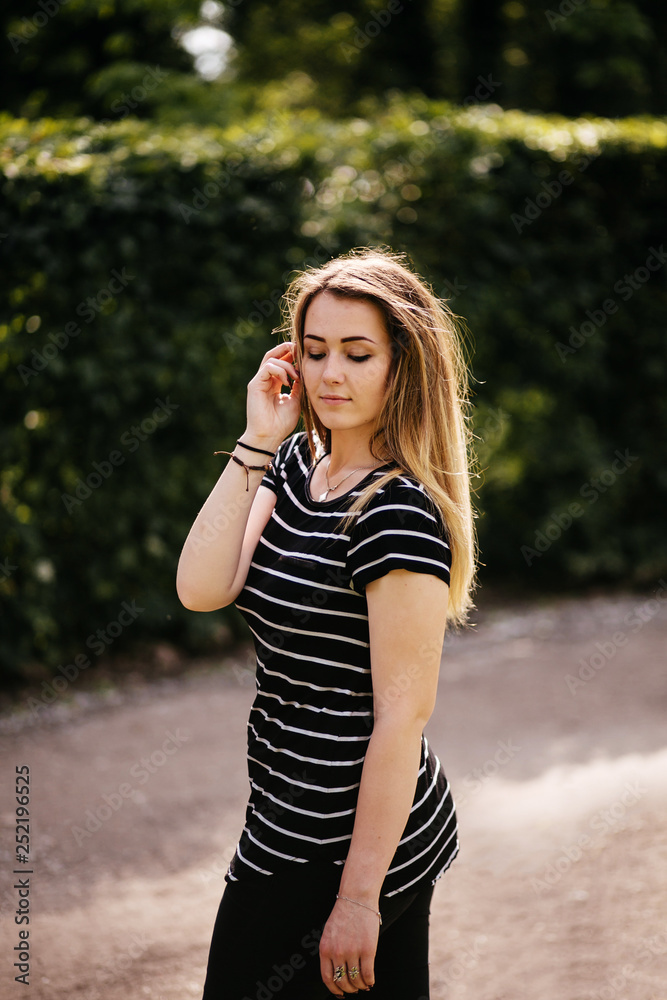 Portrait of beautiful young woman outdoors Portrait of beautiful young woman outdoors