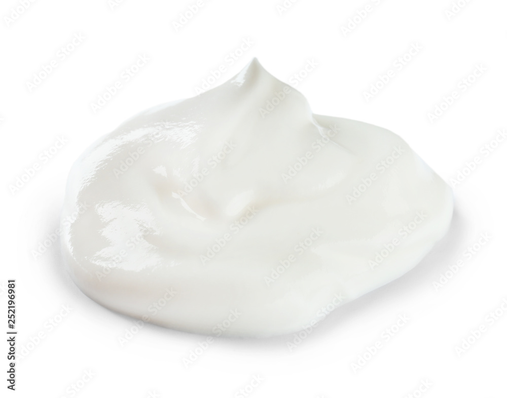 Tasty yogurt on white background Tasty yogurt on white background