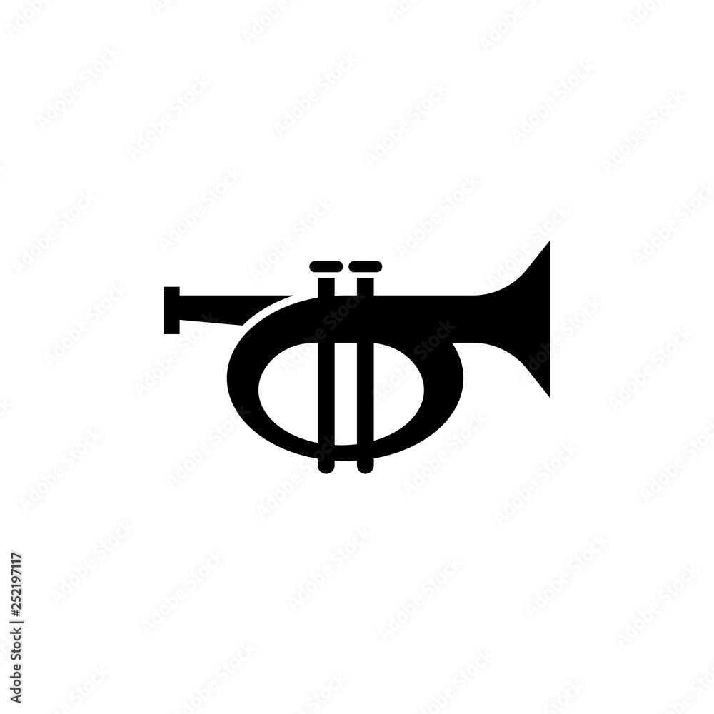 Bulge, trumpet Icon in trendy flat style isolated on white background