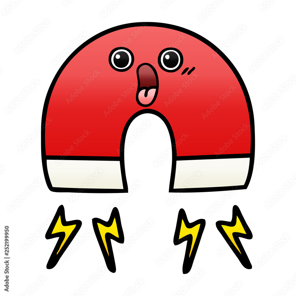 gradient shaded cartoon magnet gradient shaded cartoon magnet