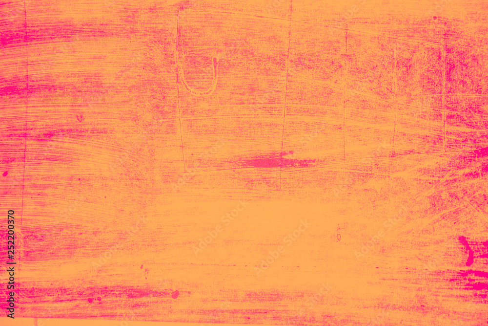 pink and yellow orange paint abstract background texture with grunge brush strokes