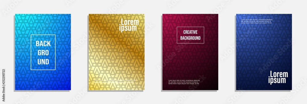 custom made wallpaper toronto digitalColorful and modern cover design. Set of geometric pattern background