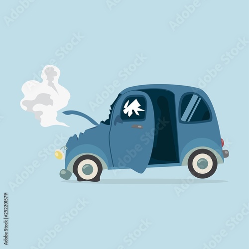 Mini Car accident vector