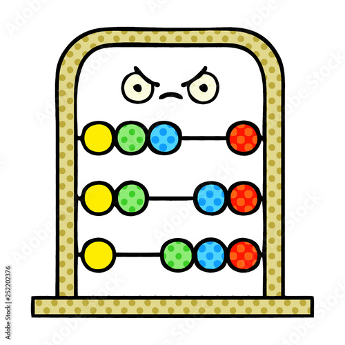 comic book style cartoon abacus