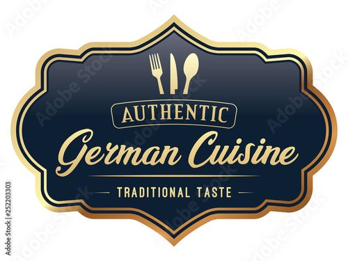 Authentic German Cuisine Label