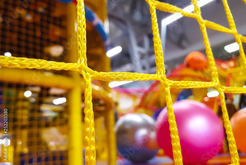 Indoor playground with colorful plastic balls for children