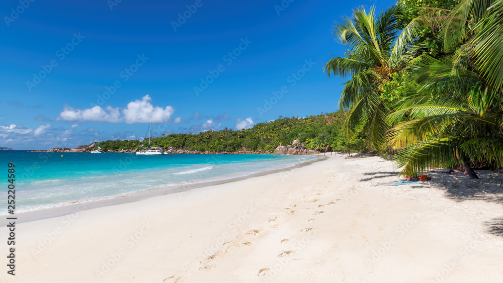 Beautiful Anse Lazio beach at Praslin island, Seychelles.