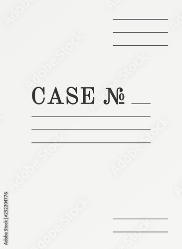 Binder for documents archive. Paper case folder cover.