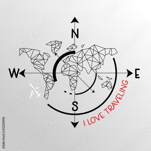 Travel around the world background vector illustration