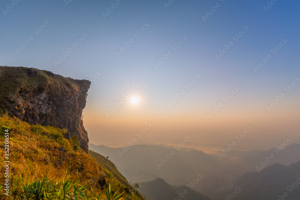 Beautiful landscape in the morning of Phu Chi Fa National Park. Chiang Rai , Thailand Beautiful landscape in the morning of Phu Chi Fa National Park. Chiang Rai , Thailand