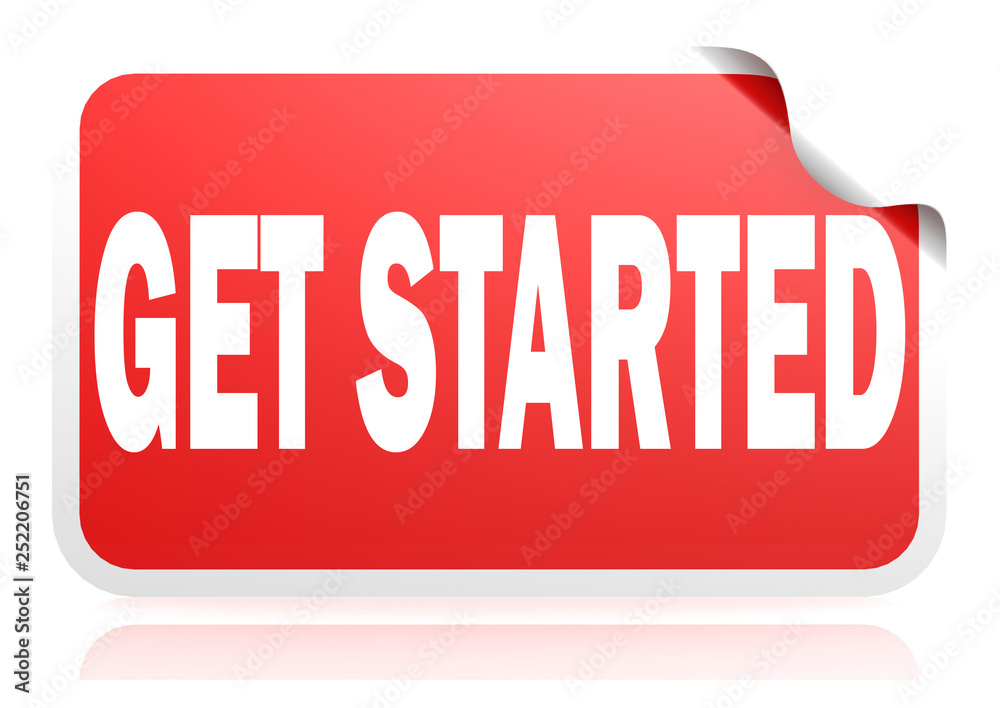 Get started red square banner Get started red square banner