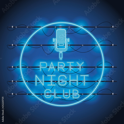 Disco party neon lights