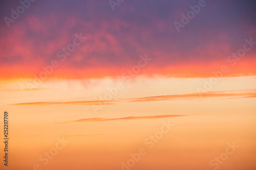 Colorful clouded sky, sunset, background © Rassul