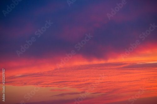 Fototapeta Naklejka Na Ścianę i Meble -  Colorful clouded sky, sunset, background