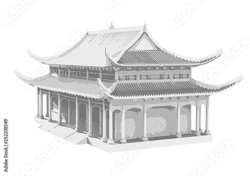 chinese temple vector