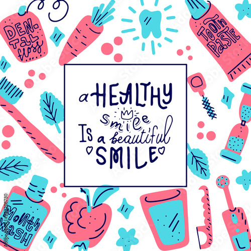 Kids Oral Care Vector set