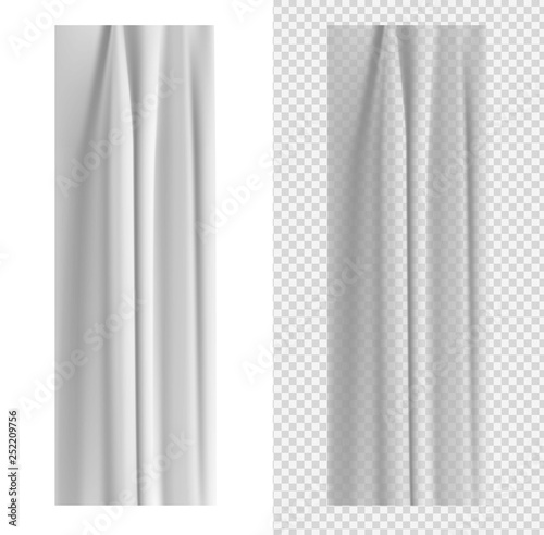 White transparent curtains texture