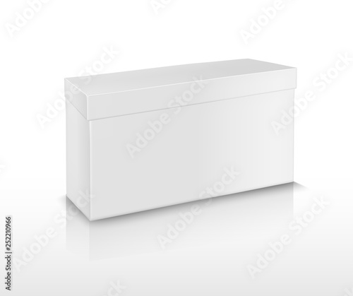 Paper or plastic box with lid for toy, shoes or food © Кseniia_designer
