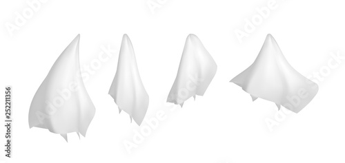 White realistic lightweight fabric