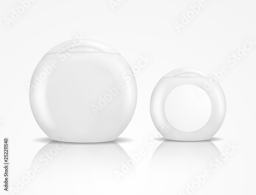 White round plastic bottle