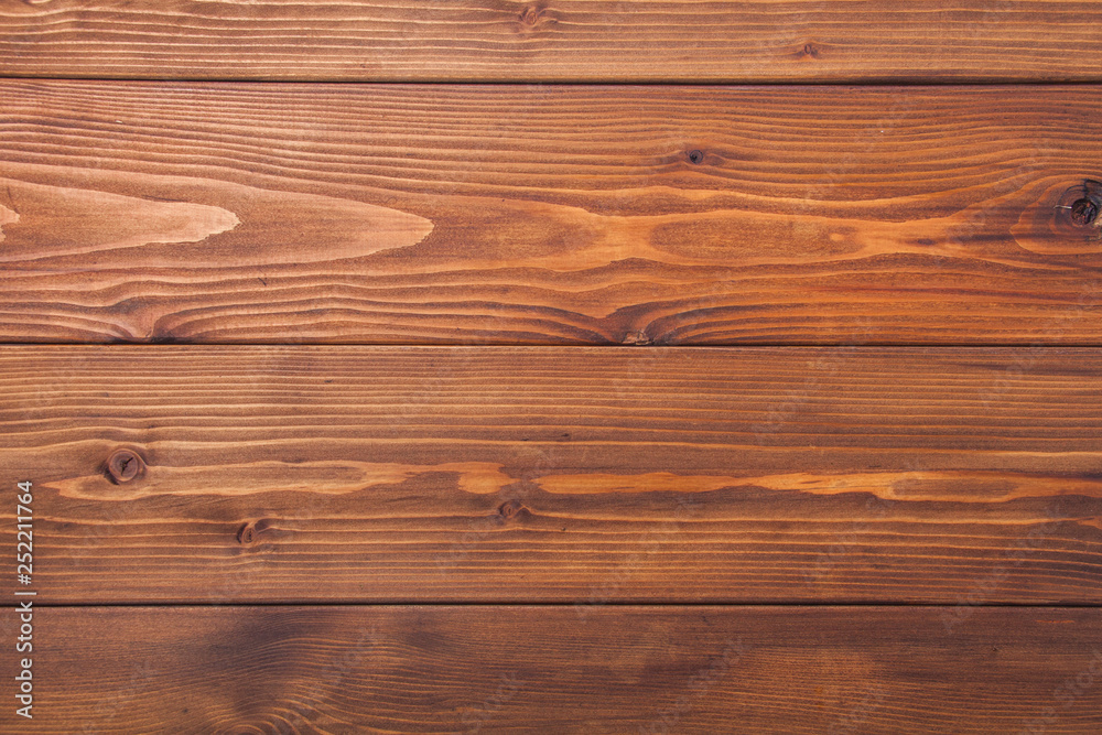 Fototapeta premium Wood planking brown background. Rustic texture
