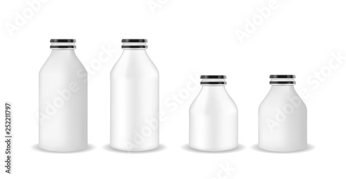 Vector plastic jar for cosmetics, medicines or food
