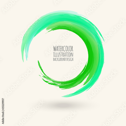 Watercolor circle texture. Vector watercoluor circle elements for design. photo