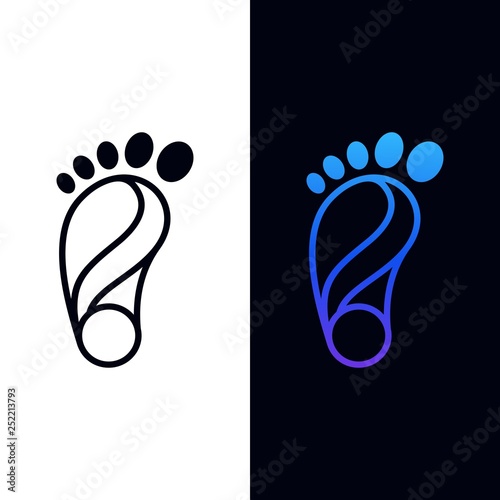 Line Soles Feet Color Designs illustration vector template