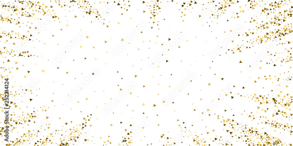 Gold triangles luxury sparkling confetti. Scattere Gold triangles luxury sparkling confetti. Scattere