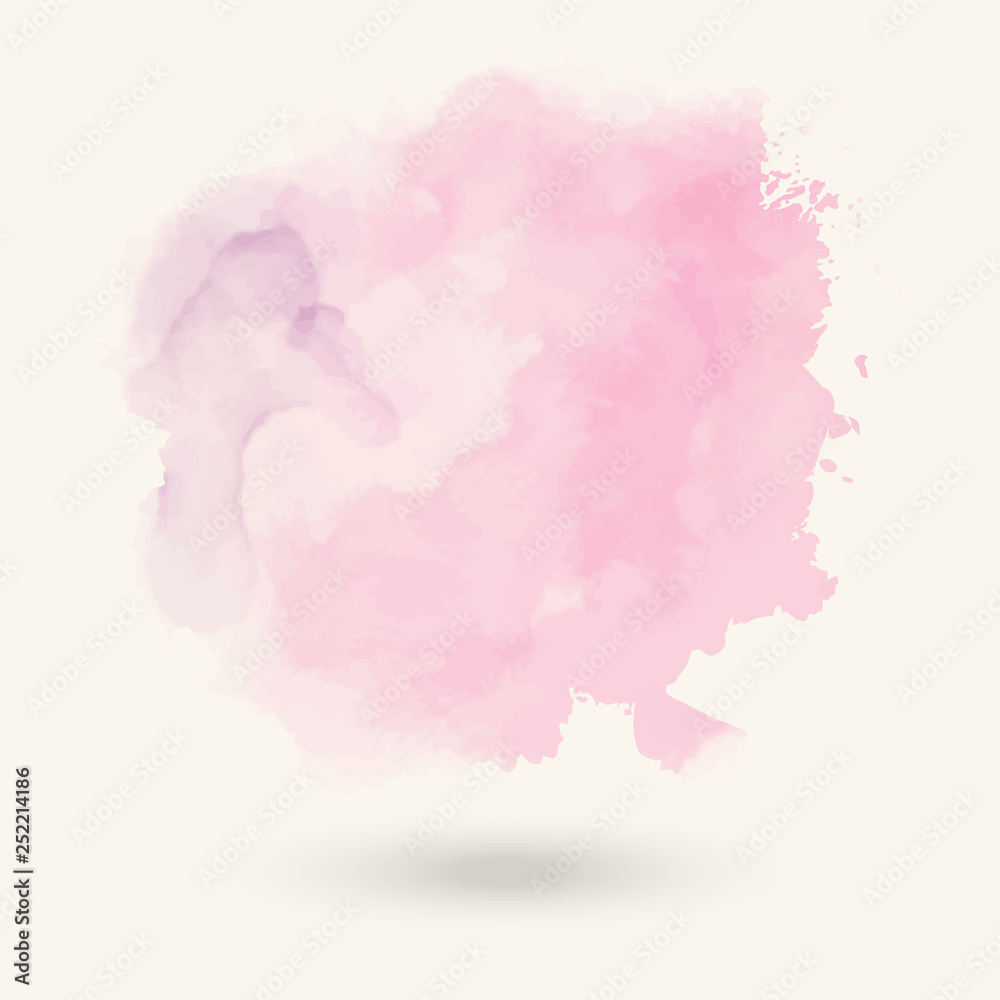 Abstract watercolor blob on white background.