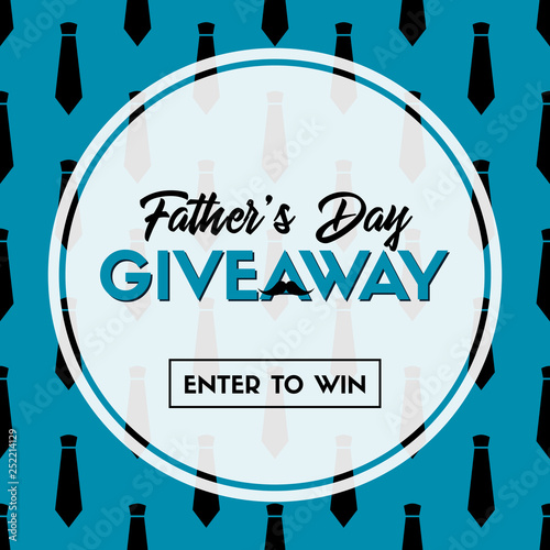 Father's day giveaway. Enter to win. Template for social media contest