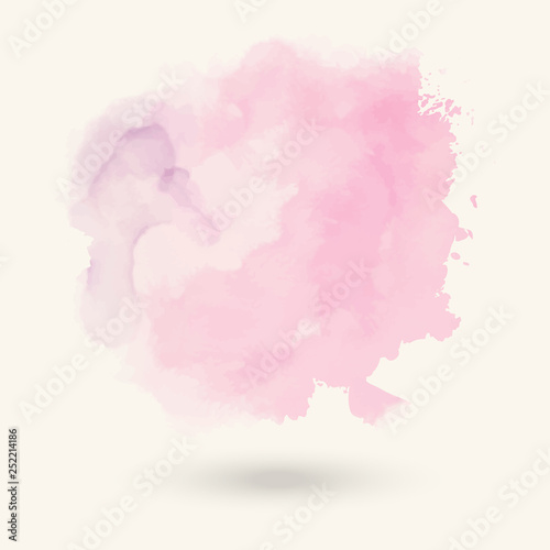 Abstract watercolor blob on white background.