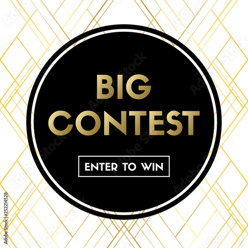 Big contest vector banner for social media