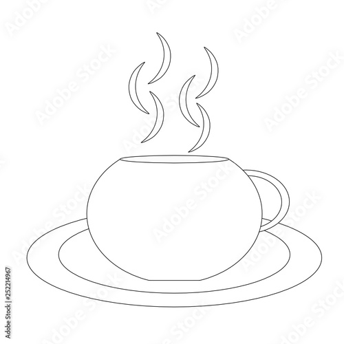 vector illustration of a teacup