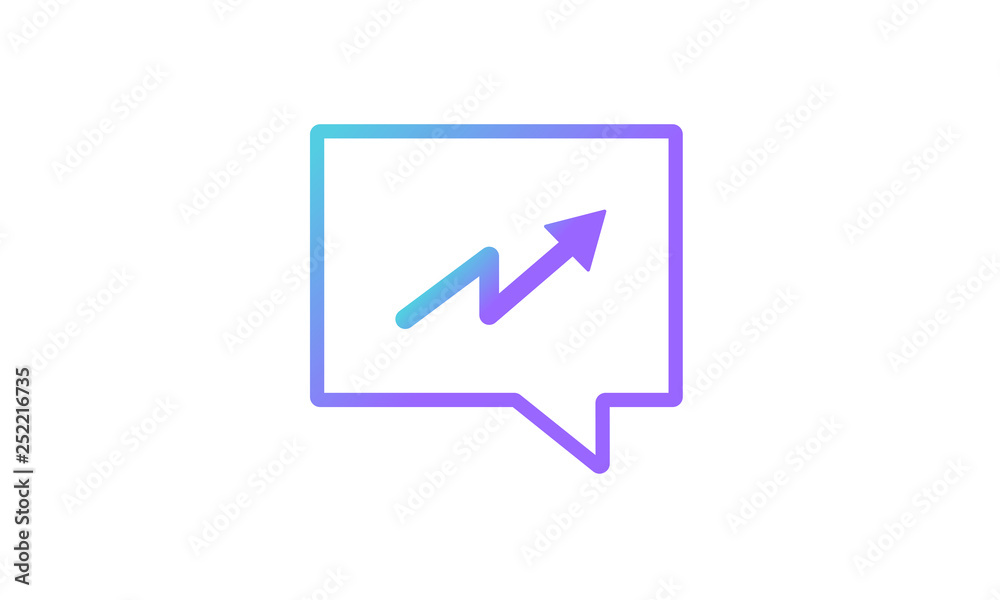 message icon concept, business message icon concept. modern gradient style vector icon