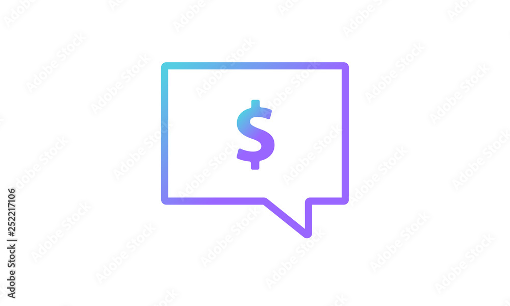 message icon concept, message icon with dollar money symbol. modern gradient style vector icon message icon concept, message icon with dollar money symbol. modern gradient style vector icon