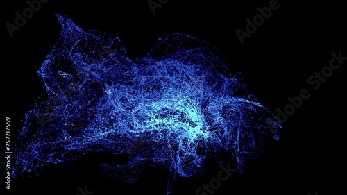 Formation of cells of the brain to blue color