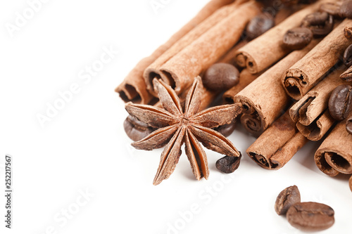 Star anise spice fruits