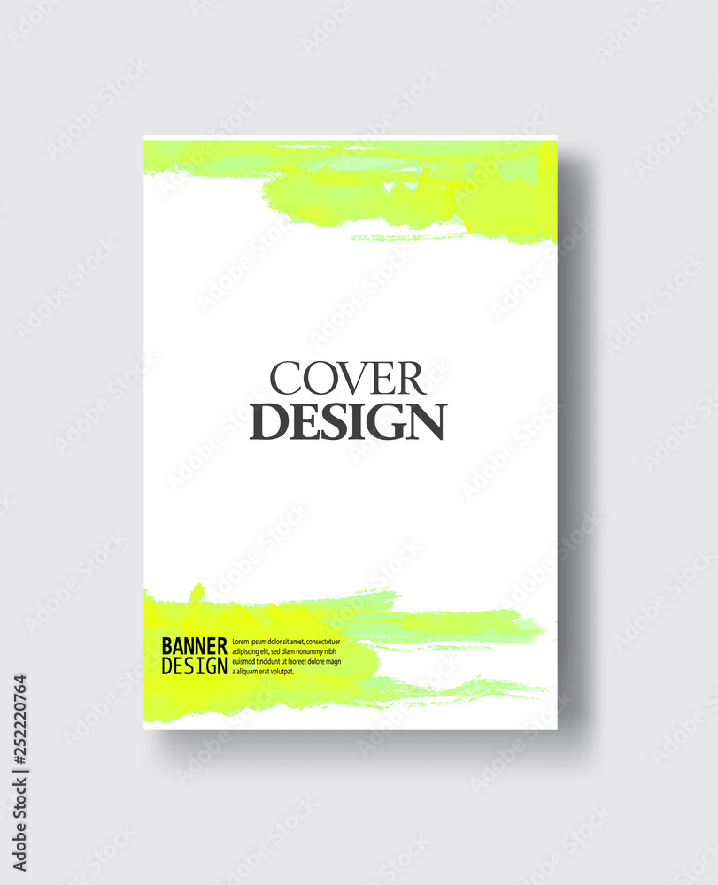 Fototapeta premium Elegant brochure template design ink brush element