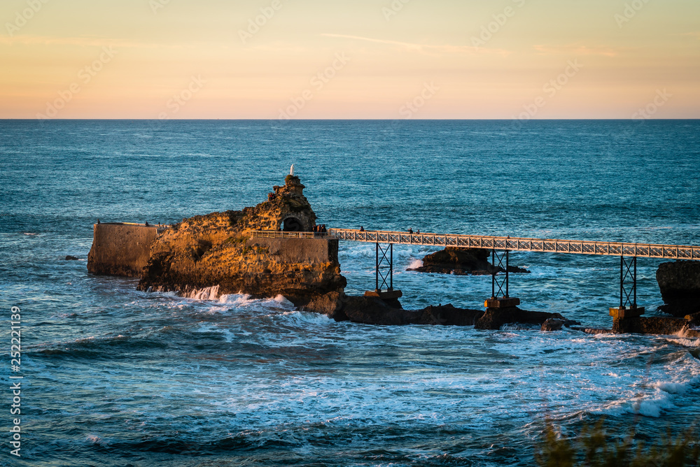Pier in cote des basques in Biarritz in France