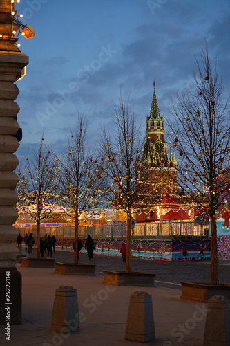 lights in the center of Moscow