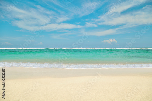 Tropical sandy beach. Summer concept.
