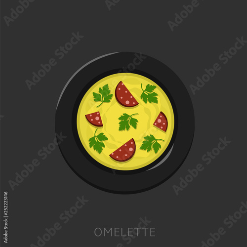 Omelette vector illustration