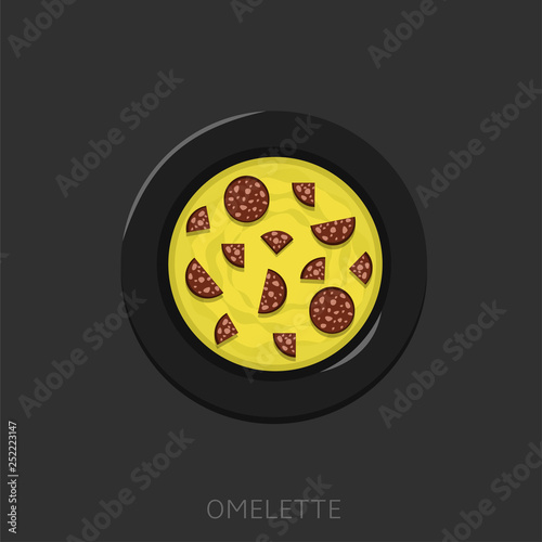 Omelette vector illustration